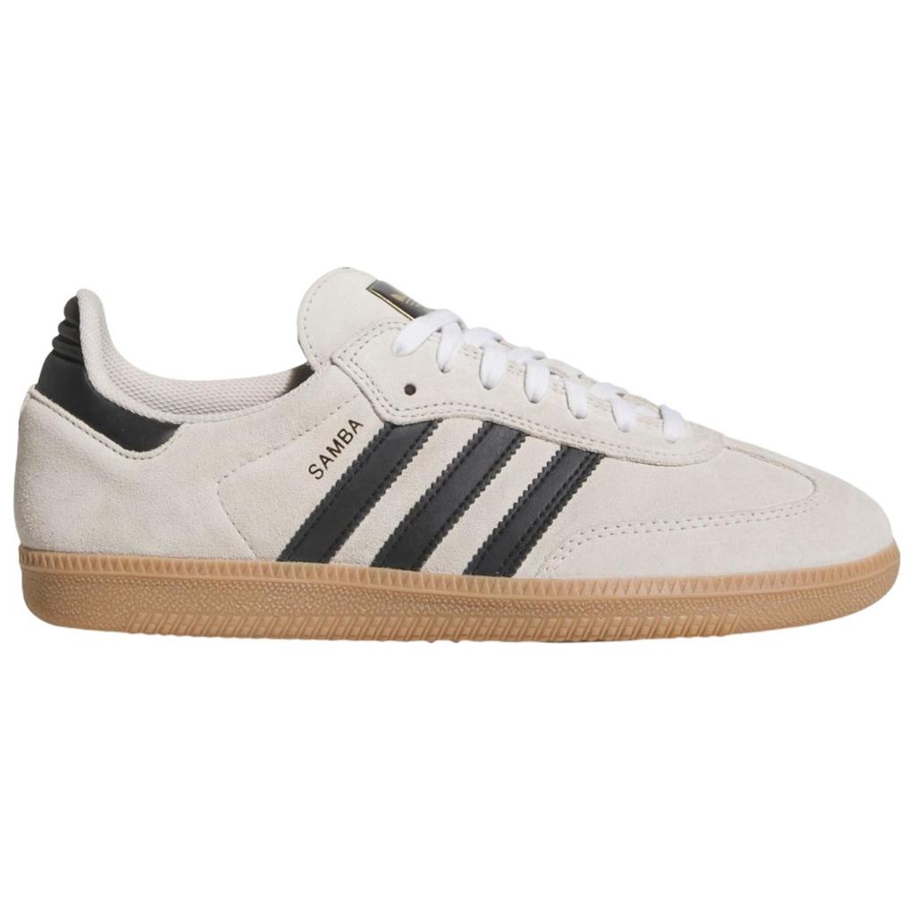 adidas Кроссовки Unisex Samba ADV Alumina Black Gum с кремовой подошвой и черным верхом JR7108