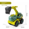 Large Dinosaur-Themed Engineering Toy Set: Tyrannosaurus Rex Excavator & Dump Truck, Durable & Educational Sliding Vehicles for Boys