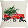 Рождественский мультяшный набор наволочек Набор из четырех Домашняя гостиная Декоративная наволочка Подушка-спинка Автомобильная поясничная подушка