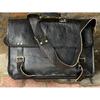 Men's Leather Bag Black Messenger Bag Laptop Bag Distressed Vintage Leather Bag