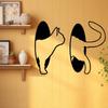 2Pcs/set Iron Art Cat Hanging Pendant Handmade Cat Wall Hanging Ornaments  Office