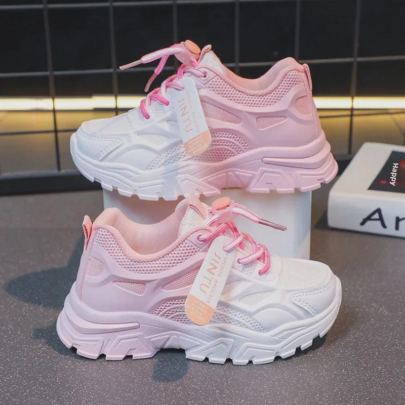 Кроссовки для пап из дышащей сетки 2024 года – универсальные повседневные спортивные кроссовки для мальчиков и девочек, коллекция весна и осень