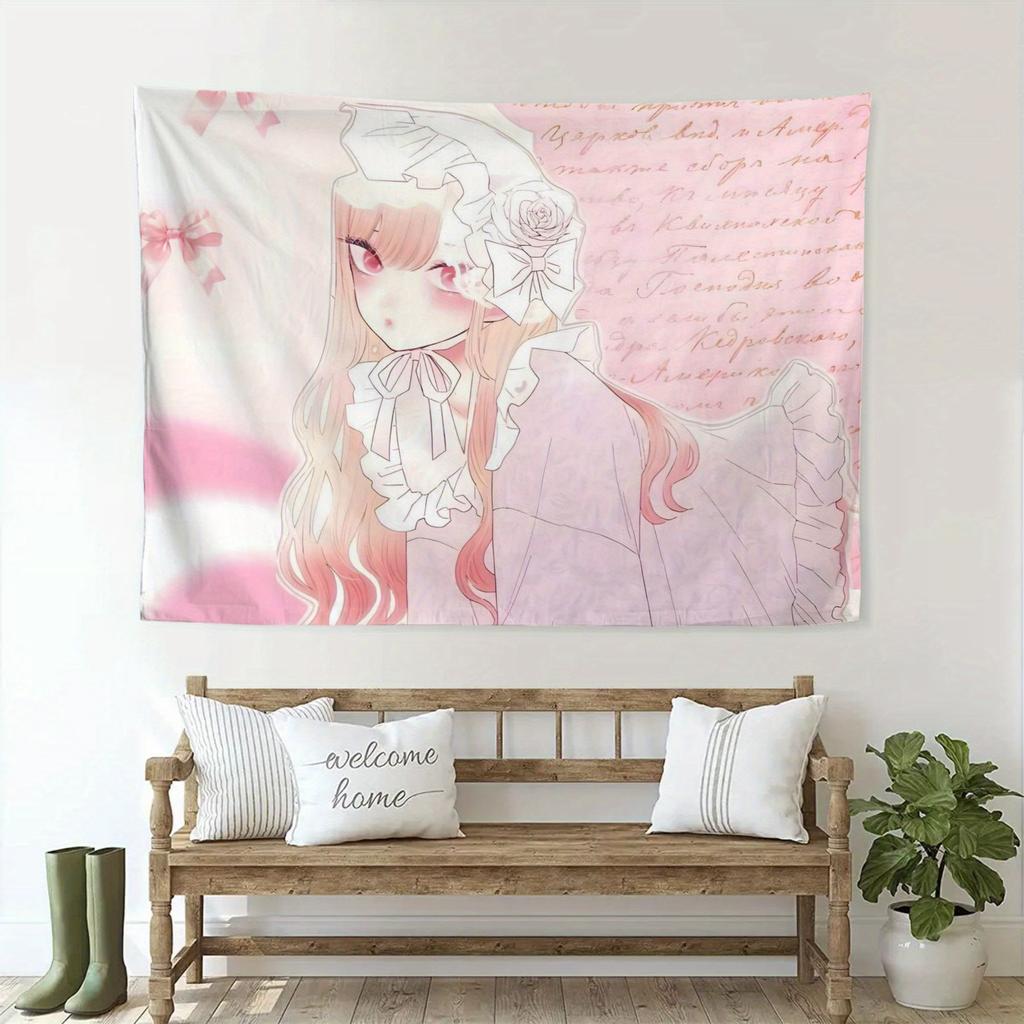 VIKAMA Cartoon Animation Female Tapestry Suitable For Bedroom And Living Room Wall Hangings For Home Decoration