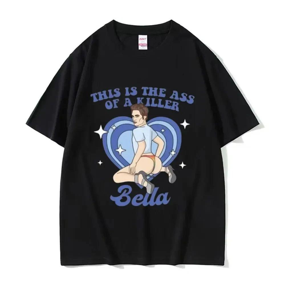 Классический винтажный топ с принтом Bella Where Have You Been Футболка Джейкоб Блэк Классический фильм Y2K Винтажный топ с коротким рукавом