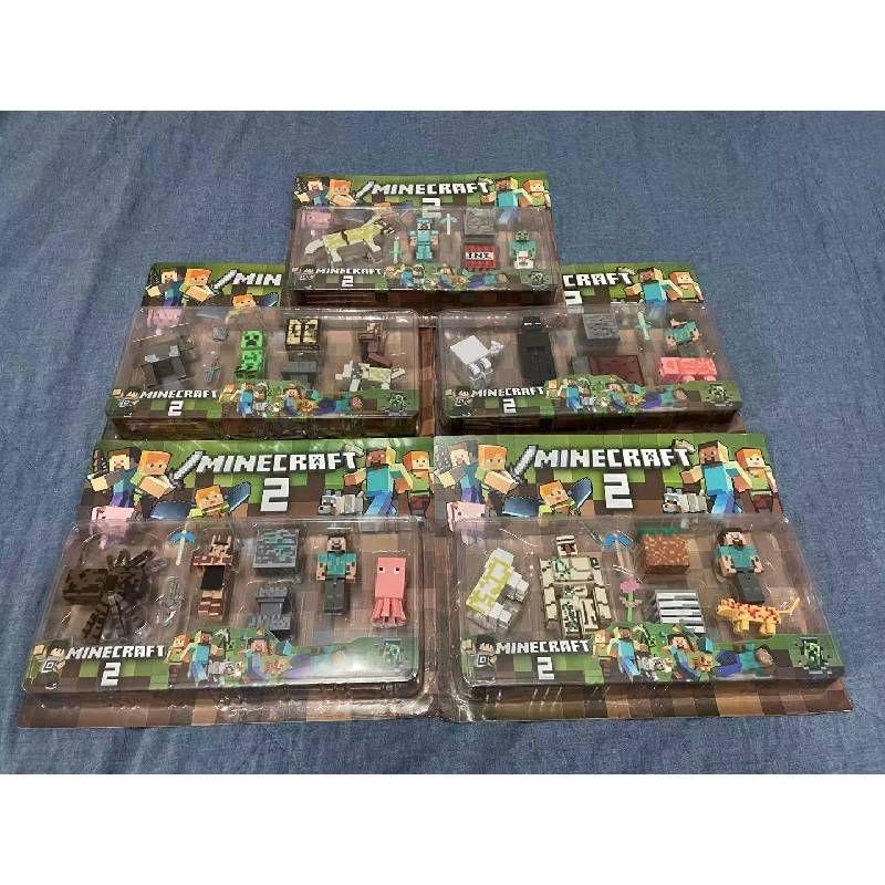 Украшения для торта в виде строительных блоков Крипера из Майнкрафт для вечеринок по случаю дня рождения, пластиковые фигурки премиум-качества