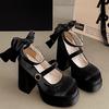 Designer Platform High Heels Lolita Shoes Fashion Cross Straps Spring Autumn Night Club Stripper Pumps