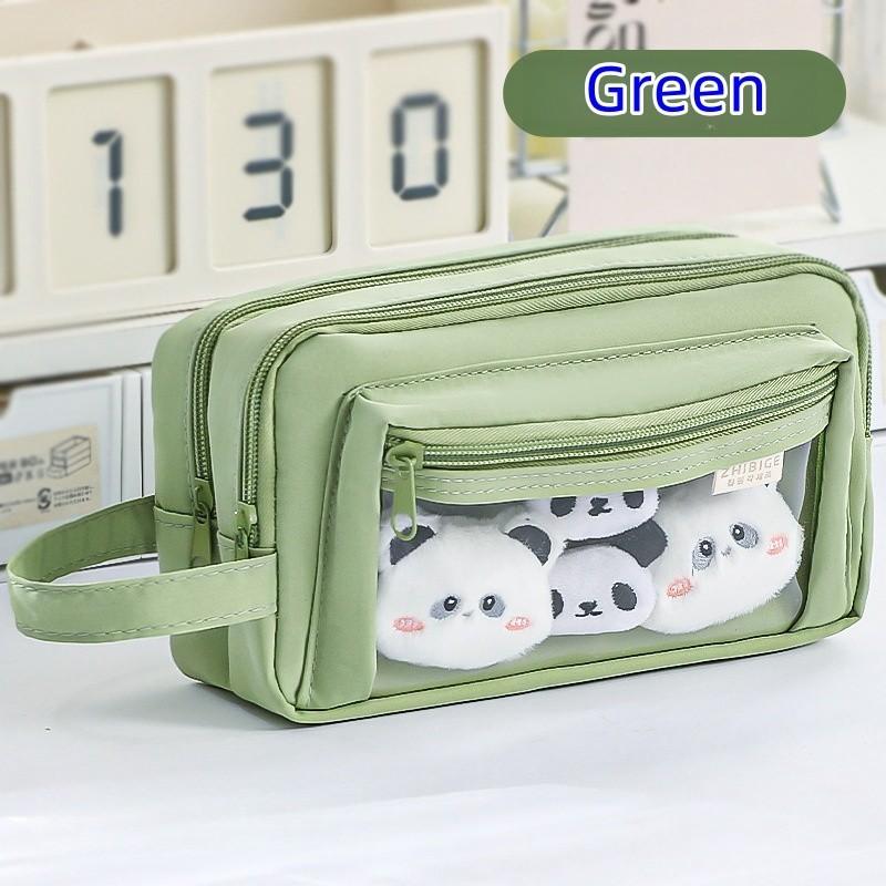 Прозрачный пенал для девочек, коробка для канцелярских принадлежностей для девочек, новый вместительный и эстетический пенал для девочек