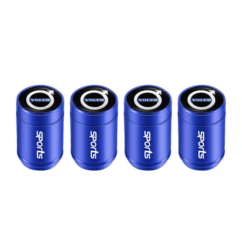 For Volvo 4Pcs Aluminum Alloy Car Tire Air Valve Stems Caps For Volvo Xc60 Xc90 V40 V60 S60 V50 V90 S80 C40 XC40 V70 XC70 C30 EX