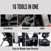 16 в 1 портативная отвертка из нержавеющей стали, линейка, многофункциональный MTB горный велосипедный гаечный ключ, инструмент для ремонта велосипеда