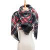 European and American Style Large Check Triangle Snood Scarf - Spring, Autumn, Winter