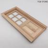 1Pcs Unpainted Wood Door 1/12 Dollhouse Miniature DIY Accessories Model Toys