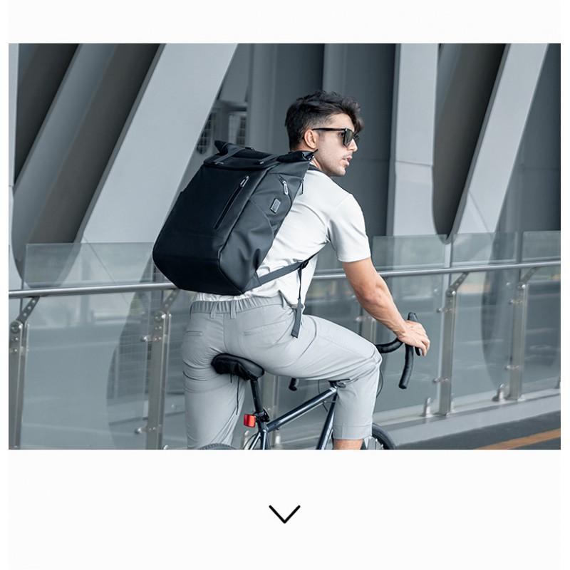 Mens Large Capacity Laptop Backpack 17.3 Inch Business Travel Bag Oxford Fabric Dual Shoulder Commute