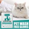 Салфетки для купания Yegbong Pet Cleaning Glove для собак и кошек, дезодорирующие салфетки для ухода за лапами, телом и задницей, не требующие смывания