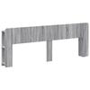 Headboard Cabinet with Storage Grey Sonoma Wood Material
