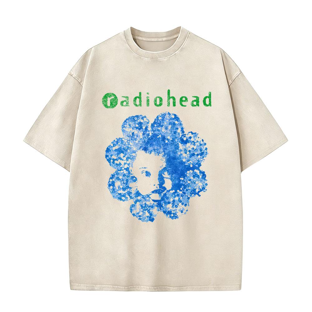Washed Vintage Rock Band Radiohead Pablo Honey Graphic T-shirt Men Women Retro Gothic Punk Streetwear Men's Oversized T Shirts