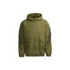 Sports-Style Striped Hooded Jacket Men Outerwear Army-Green H65369