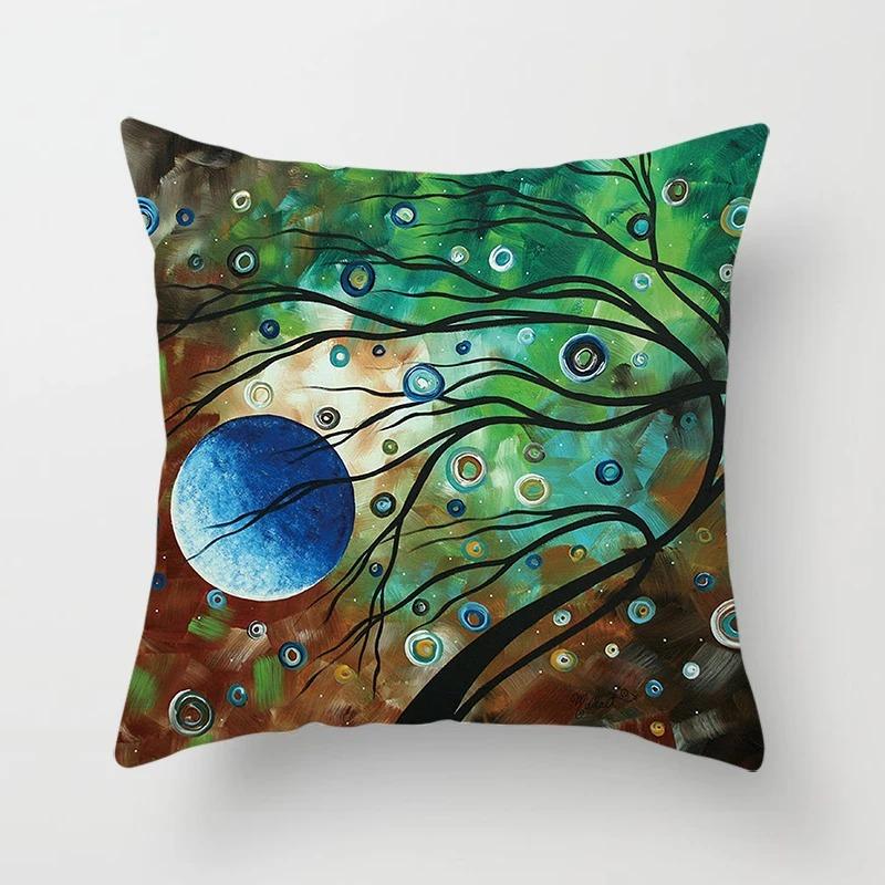 Creative Tree Pattern Pillowcase Interior Decoration Office Living Room Home Pillowcase