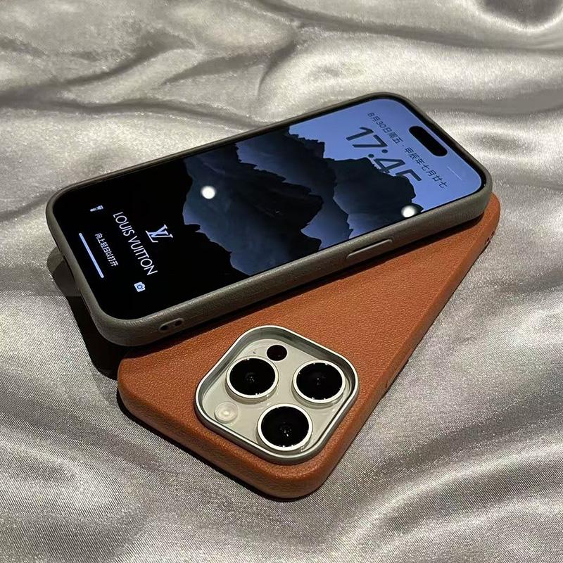 Мягкий чехол из матовой кожи с текстурой личи для iPhone 17 16 16E 15 14 13 12 11 Pro Max XS XR 7 8 Plus SE2 Силиконовый противоударный чехол