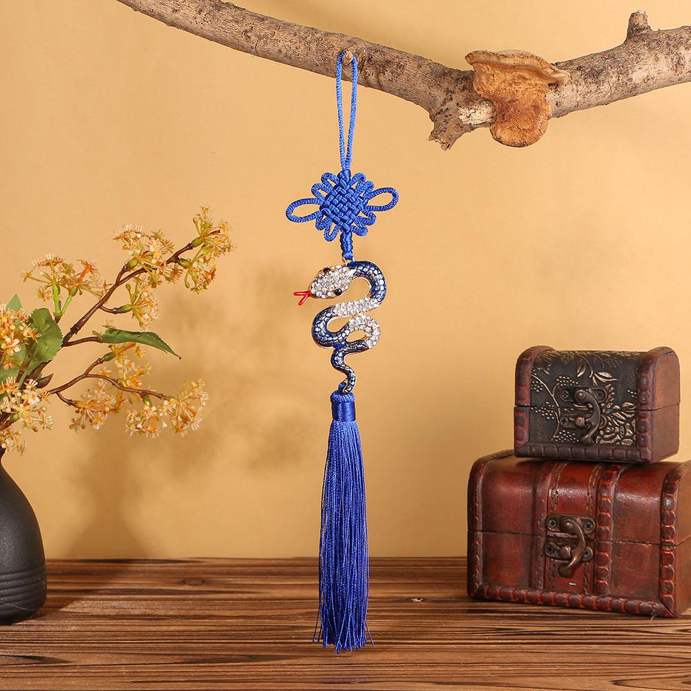 Подвеска-кисточка в виде змеи китайского зодиака для зеркала заднего вида