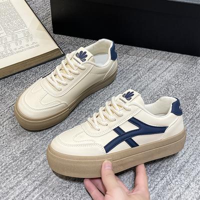 Новая женская повседневная обувь для ходьбы Осень Плоские на шнуровке Холщовые Высококачественные Кроссовки Модные на плоской подошве Женские Кеды D156