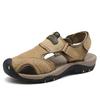 Summer Sandals Men's Leather Beach Sandals Explosion Head Suede Leather Outdoor Sandals Men's Shoes Flat Sandals 38-46