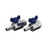304 Stainless Steel Mini Ball Valve with Butterfly Handle, Internal/External Threads, High Pressure, 4-Way Pagoda Tube Connector.