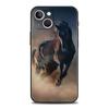 Роскошный мягкий чехол из ТПУ для iPhone 16 11 15 14 Pro MAX 12 13 7 8 Plus X XR XS SE 2022 Черный чехол Лошадь Животное