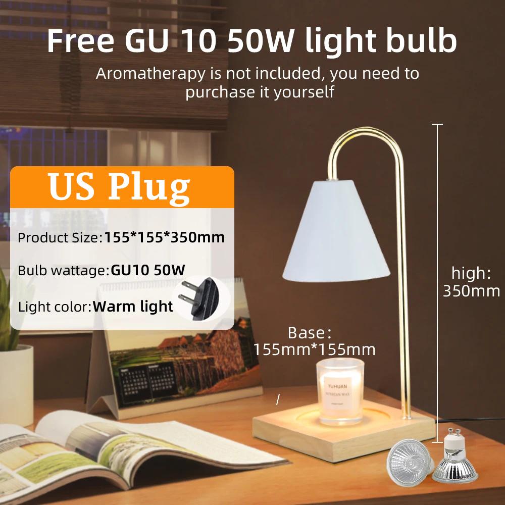 Лампы с подогревом свечей и лампочкой с регулируемой яркостью, настольный светильник, атмосфера, настольная прикроватная лампа для спальни, домашний декор, освещение для женщин и девочек, подарки