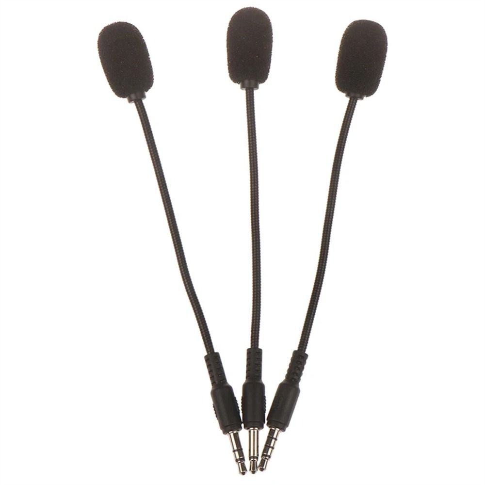 3.5mm Wired Headphones Mic Game Straight Plug Headset Microphone Portable Mic Detachable Earphones