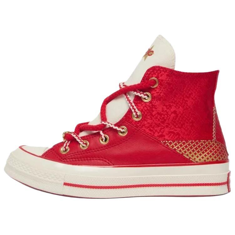 Converse 1970s Comfortable and Versatile High-Top Slip-Resistant Durable Skate Shoes for Men and Women In Red