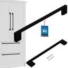 KOTARBAU® Kitchen Furniture Handle Classic Modern Oblong Long Matte Black 221 MM Spacing 192 MM