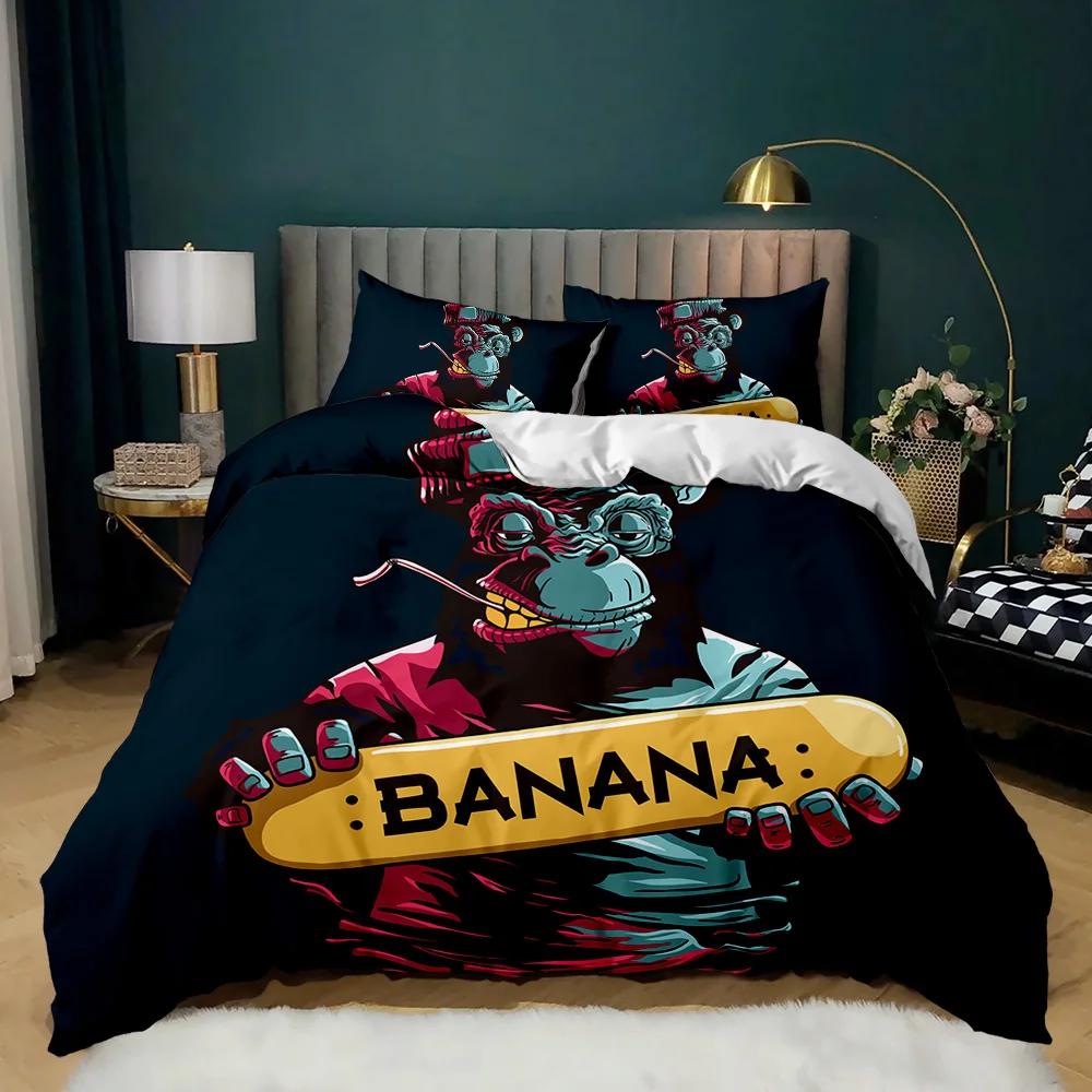 Пододеяльник с изображением скейтборда из мультфильма «Волк» для детей, хип-хоп, скейтборд, спорт, королева, король, милый дикий зверь, полиэстер, пододеяльник