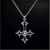 European and American popular jewelry, rhinestone-inlaid cross necklace, simple and fashionable, cross and versatile hanging