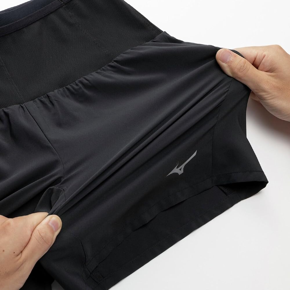 Mizuno Running Wear Men's 6-Inch Multi-Pocket Shorts Black