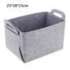 Foldable Felt Sundries Storage Basket With Handle Cosmetics Container Multifunction Laundry Storage Basket Desktop Organizer