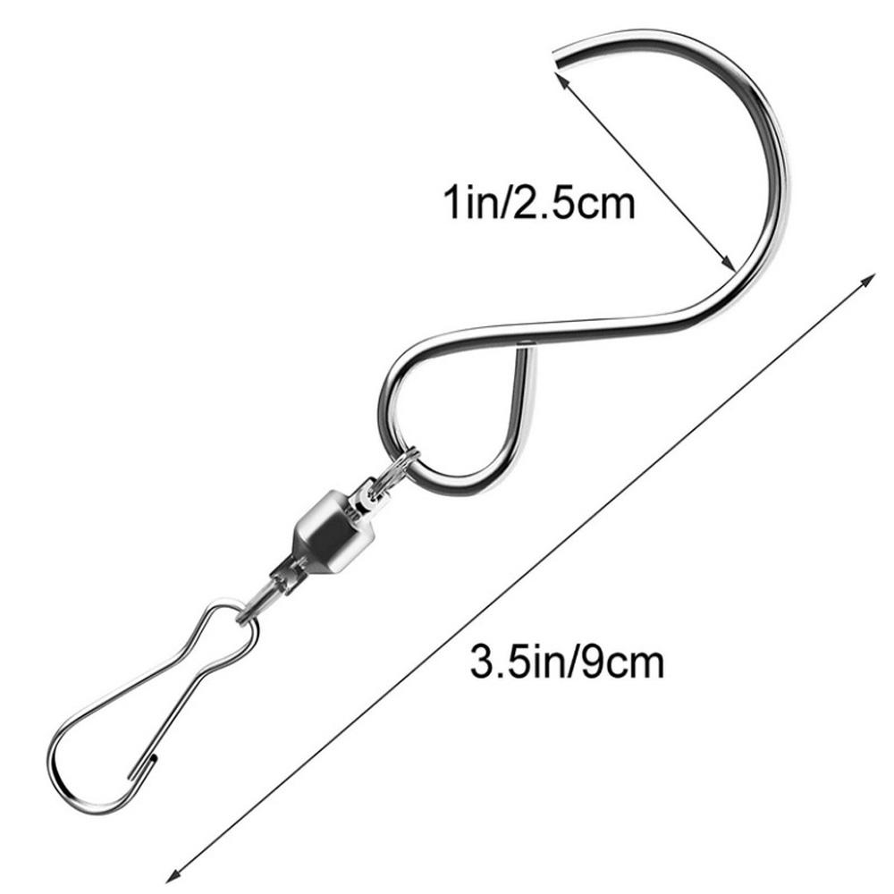 For Wind Chimes Bird Feeder Plants Pot Solar Light Garden Hanger Clip Swivel Hook Hanging Hook