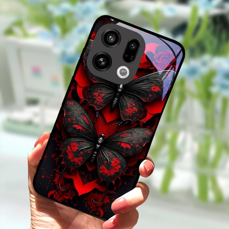 Чехол для OPPO Find X9 X9Pro X8 Pro X8S X8 Ultra Жесткий Чехол Закаленное Стекло Защитный Корпус Для OPPO FindX9 FindX8 Сумки для Телефона