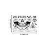 Halloween Funny Skull Tattoo Stickers, Masquerade Scar Horror Waterproof Face Stickers