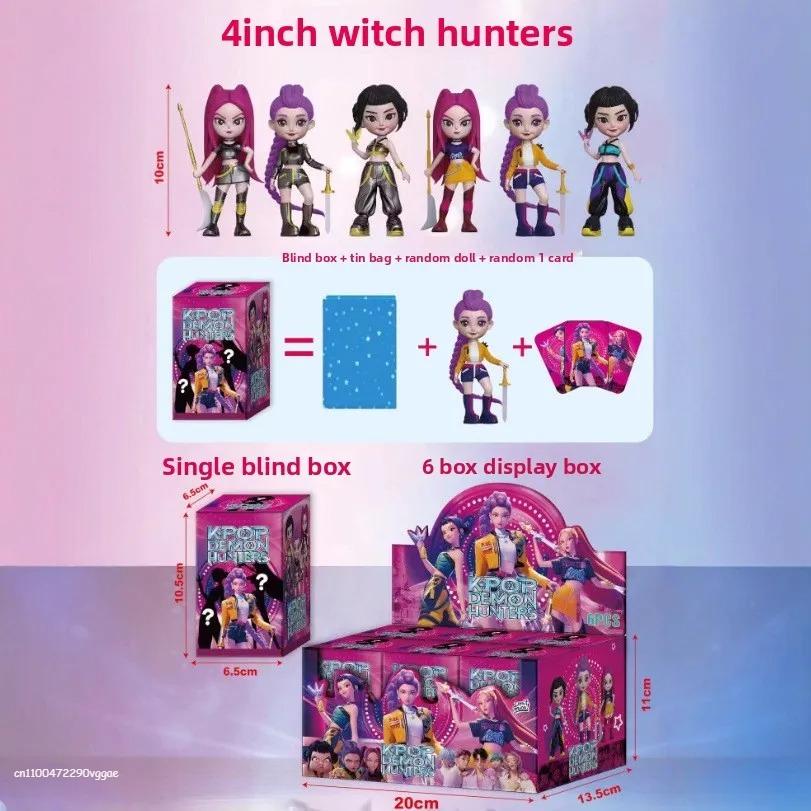 Аниме K-Pop Охотник на демонов, слепой бокс, забавная игрушка-сюрприз, маленькая статуэтка, периферийная модель, настольная игрушка-сюрприз, украшение, подарок.