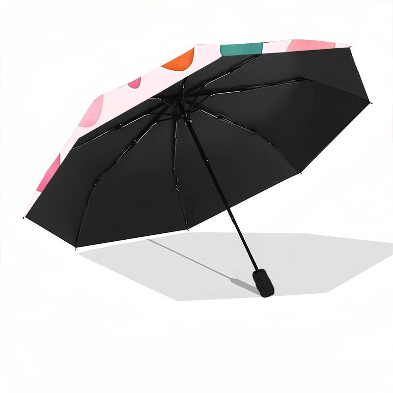 1pc Raindrops Automatic Folding Umbrella - Portable Collapsible, 8-Rib Durable Frame, Perfect for Outdoor Use, yy251218085
