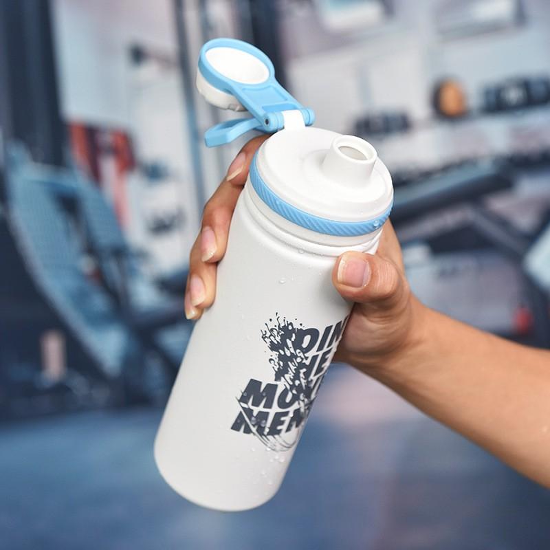 304 Stainless Steel Insulated Travel Mug 600ml Leakproof Portable Water Bottle Students Outdoor Gym Office