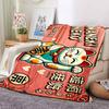 1Pc Lucky Cat Japan Blanket Soft And Comfortable Casual Warm Camping Travel Christmas Halloween Xmas Gift M928713