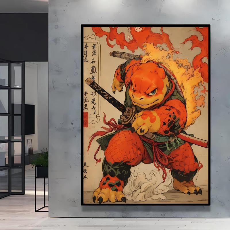 Japanese Classic Anime Pokemon Pikachu Retro Canvas Poster Prints Cartoon Picture Home Children's Room Decoration Holiday Gift