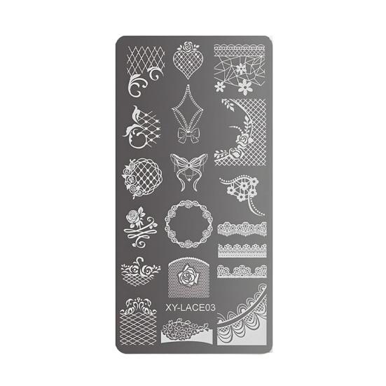 Набор пластин для штамповки банты цветы кружевной дизайн маникюр украшения металлические пластины переводные шаблоны серии Sweet