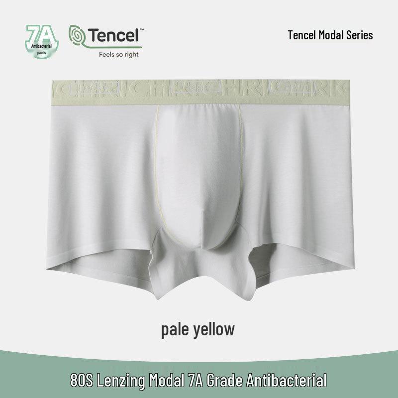 Мужские бесшовные боксеры-слипы средней посадки Lenzing Modal с антибактериальной ластовицей, ткань, приятная к коже, цельный дизайн