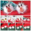 Christmas Bell Merry Christmas Earrings Candy Cane Xmas Earrings Studs Elk Plush Pendant  Unisex