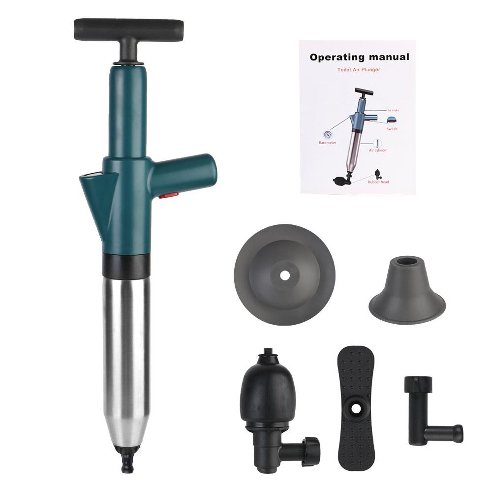 Sewer Pipe Unblocker Air Drain Blaster for Bath Toilets Bathroom Kitchen Cleaning Tool Toilet Plunger High Pressure Drain Plunger Dredge Clog Remover