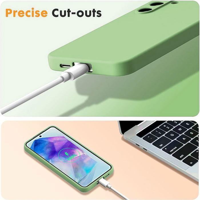 Case for Samsung Galaxy S25, Soft Flexible Silicone Green - BOOLING®