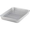 Taniguchi Metal Lightweight and Easy-to-Use Baking Tray Set with Rin, 27.8 X 21.3 Cm, No. 4, Made In Japan, Perfect for Prepping, Deep Frying, and Tem