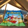 1pc Flintstones Outdoor Flannel Blanket Gift For Boys Girls Adults, Family Friends